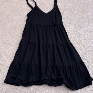 Hollister Black Tiered V-Neck Spaghetti Strap Dress